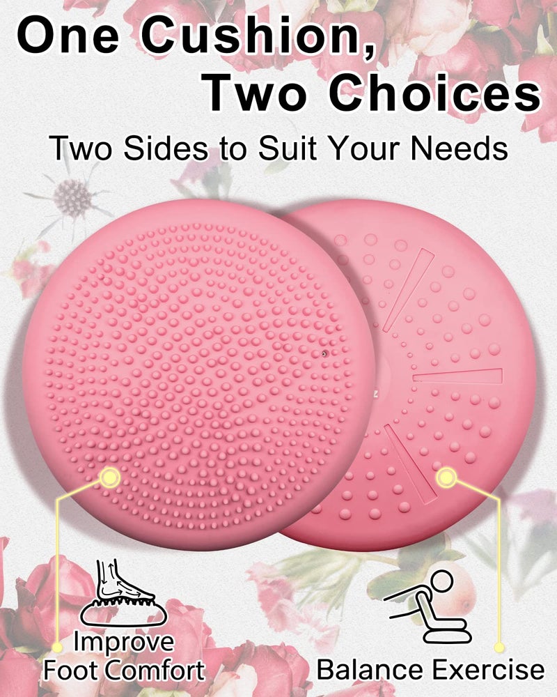 Tumaz Wobble Cushion - Wiggle Seat to Improve Sitting Posture & Stay Focused for Sensory Kids, Balance Disc to Relief Back Pain & Core Strength & Flexible Seating [Extra Thick, Pump Included] - Image 2